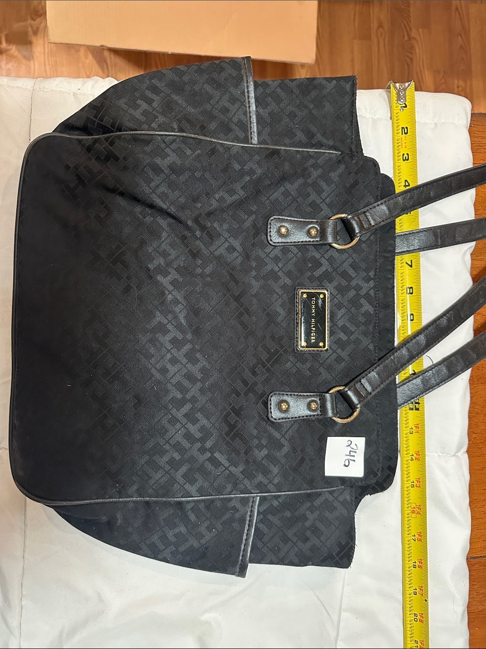 Black Jacquard Logo Tote #246